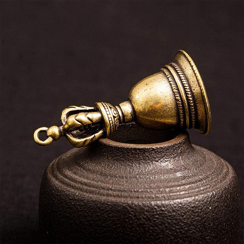 Imagen 7 de 10 de 2 Campana Artesanal Decorativa De Metal - Tamaño: 4.8x2.3cm