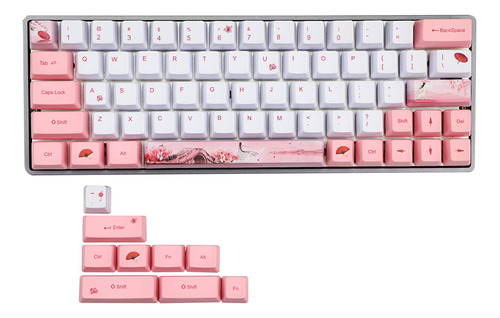 Teclado Mecánico Cute Keycaps Pbt Oem Profile Keycap Para