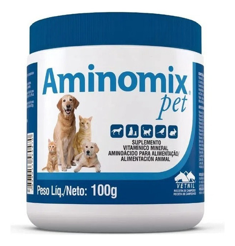 Suplemento Perros Y Gatos Aminomix Pet 100 G