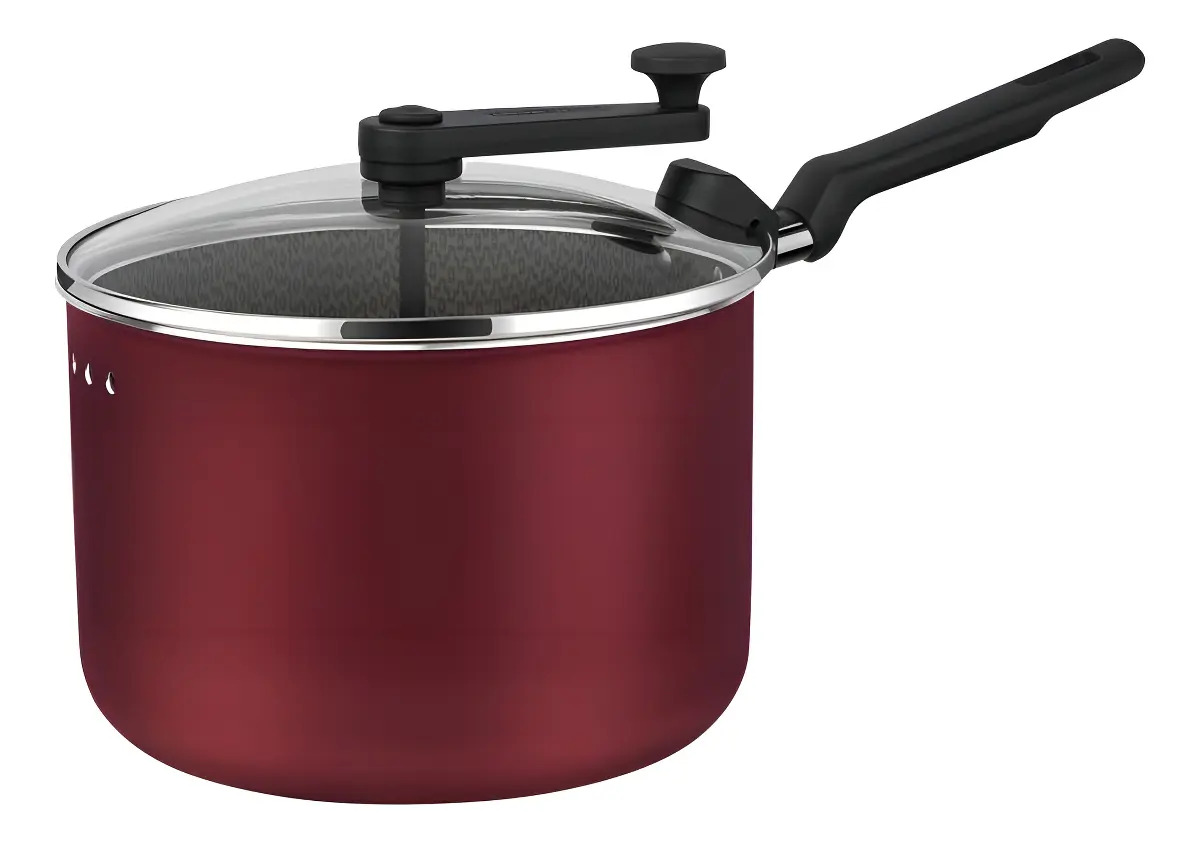 Panela Pipoqueira Tramontina 3,5l Faz Pipoca Doce/salgada Cor Vermelho