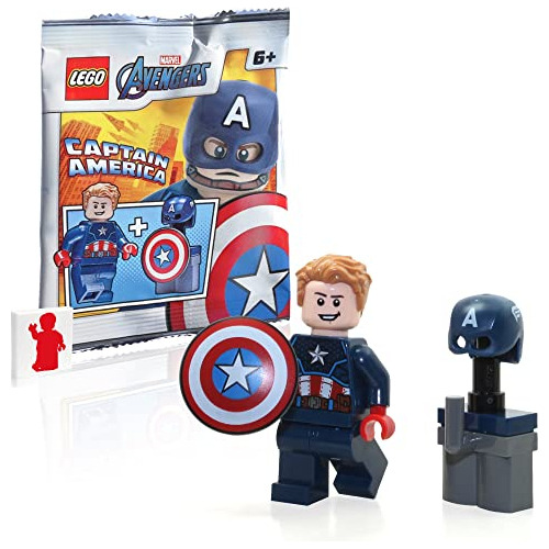 Minifigura De Lego Marvel Avengers Super Heroes: Capitán