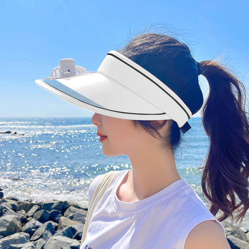 Gorro En L Con Ventilador Para Mujer, Sombrero Con Visera Pa