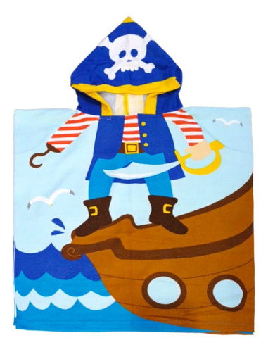 Poncho Ponchito De Toalla Infantiles Varios Diseños - Playa 