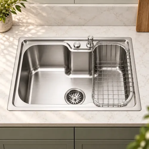 Acetglow Cuba Pia Cozinha Gourmet Aço Inox Escovado 50x40 Acessórios Escovado