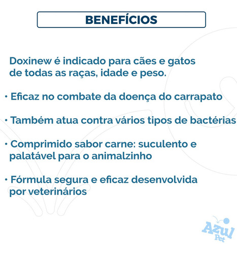 Doença Carrapato Tratamento Doxinew 100mg 7cp