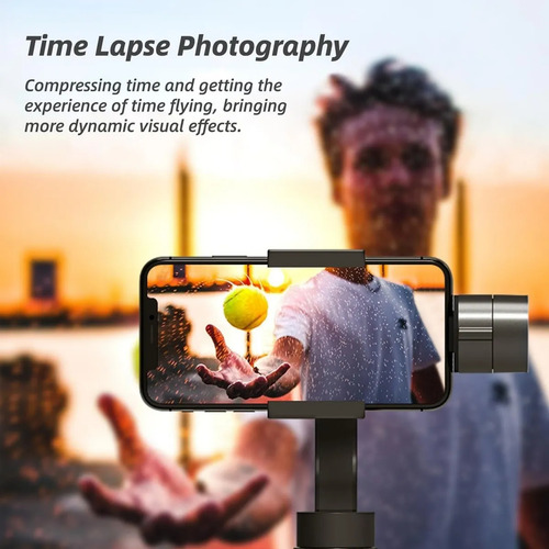 Estabilizador Gimbal Para iPhone Y Android 3ejes Color Negro