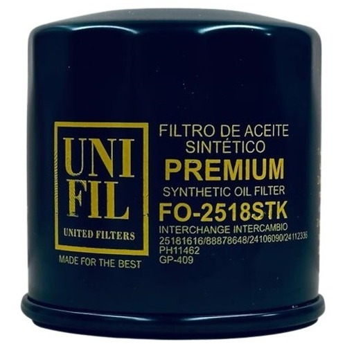 Filtro Aceite Sintetico Chevrolet Spark 1.2l