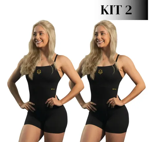 Kit 2 Macaquinhos Fitness Virgínia Zero Transparência Luxo