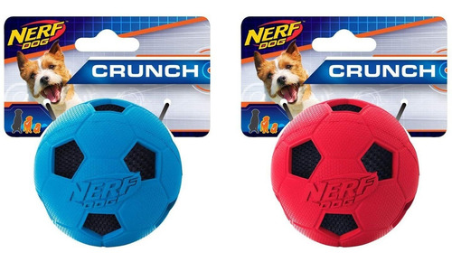 Nerf Perro (2-pack) Crunchable Futbol Squeak Balon Perro J