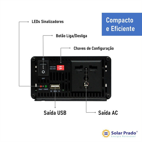 Inversor Senoidal Epever Ip350 - 350w 12v/110v Top De Linha