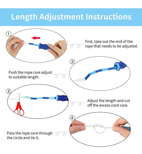 Cuerda De Saltar De Bambú Segmentada Ajustable 250cm
