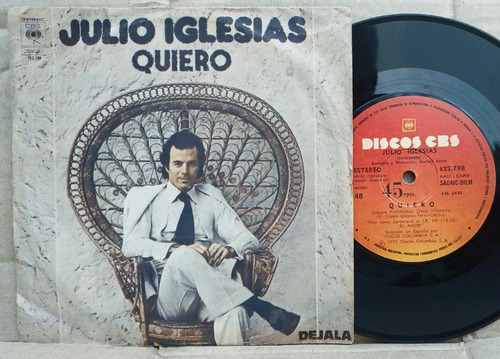 Julio Iglesias - Quiero - Simple Vinilo Año 1975 - El Mimbre