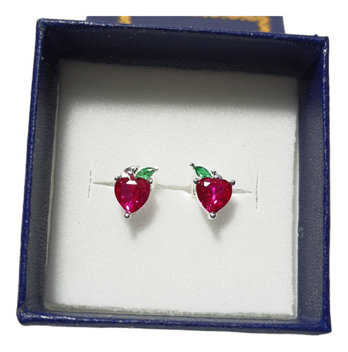 Aros Plata 925 Frutilla