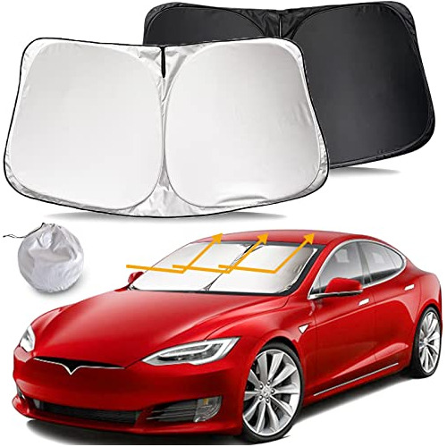 Parasol Tesla Model 3 Model Y/x/s, Cubierta Plateada De...