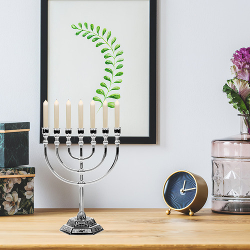 Candelabro Judío Con Siete Menorás, Regalo De 7 Brazos