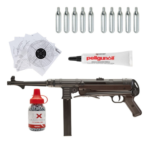 Mp40 Legends Bbs Y 10 Co2 52rd Full-auto Metal 4.5mm Xchws C