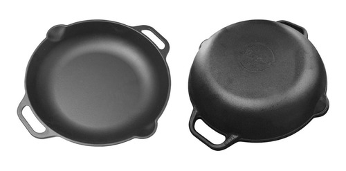 Imagen 1 de 7 de Sartén De Hierro Curado Doble Asa Victoria 33cm Oferta