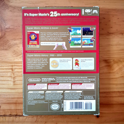Super Mario All Stars 25th Anniversary Nintendo Wii Faço 799 (Usado)