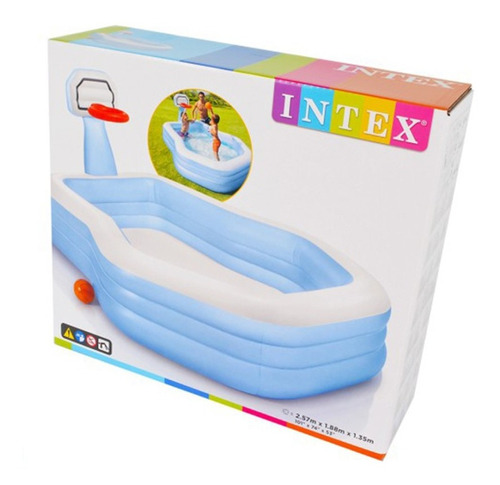 Piscina Intex 2.57 Mtrs X 1.88m X1.35 Con Aro De Baloncesto 