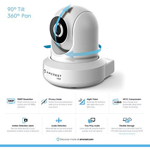 Cámara De Seguridad Amcrest 1080p Wifi 2mp Cámara Ip