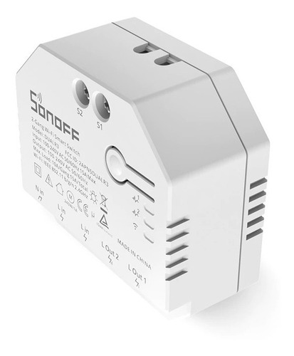 Imagen 4 de 7 de Sonoff 2 Gang Wifi Smart Switch Interruptor 2 Salida Dual R3