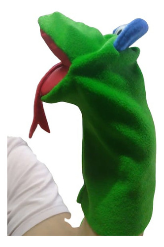 Títere De Mano Bocón Rana Sapo Artesanal Baby Tv
