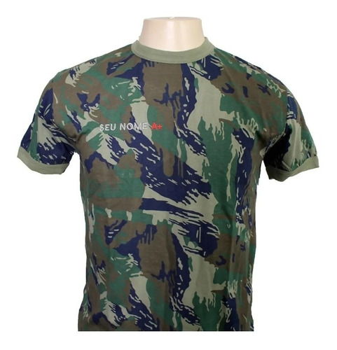 Imagem 1 de 1 de Kit - 2 Camisas Da Aeronáutica Camuflado Com Nome De Guerra