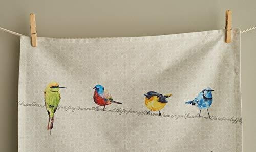 Imagen 2 de 4 de Birdie On Wire Juego 2 toalla Cocina Multiuso 100% Suave
