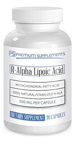 Ácido R-alfa Lipoico 300 Mg De Ácido R-lipoico Puro 90 Cuent