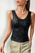 Comprar Blusa Con Lentejuelas. Talla L