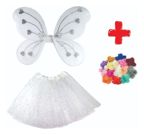 Disfraz Alas Mariposa Falda Tutu 30 Cm Besitos De Tela Halloween