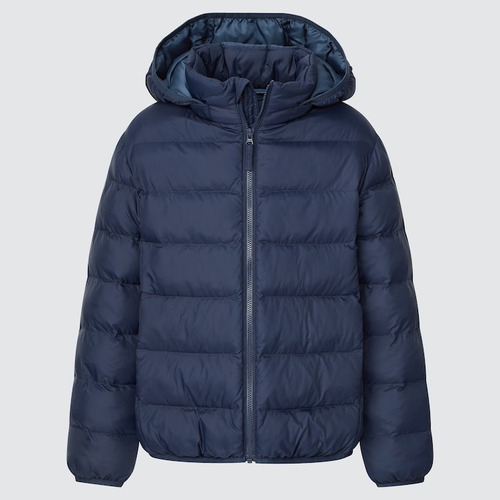 Campera Uniqlo Unise Orig C/ Capucha Desmontable Azul Marino