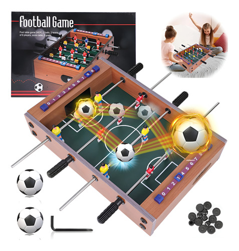 Mini Futebol De Mesa Totó Pebolim Craque Com Bolas Incluí