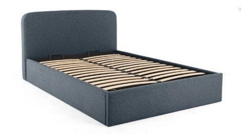 Gypsi Cama Queen Estilo Moderno Tela Gris Oscuro