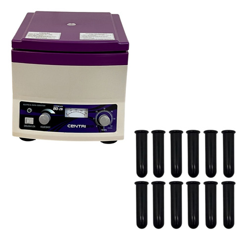 Centrifuga Analógica 802b 110v + 12 Adaptador Tubo 5ml 12x75 Frequência 50 Hz 60 Hz 110