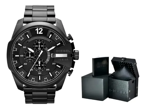 Relógio Masculino Diesel DZ4283 Mega Chief Preto + Caixa DZ