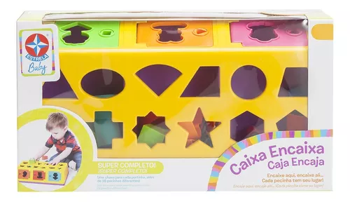 Jogo Caixa Encaixa Educativo Com 18 Peças 6 Chaves Estrela