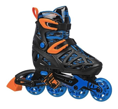 Patines Lineales Roller Derby Ajustables Negro Azul T 29-32