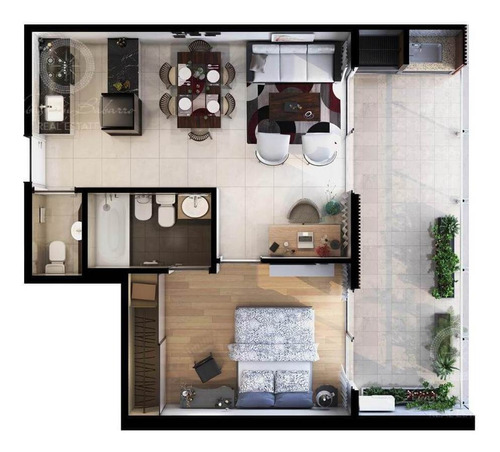 Departamento De Pozo En Palacio Bukta, Chacarita