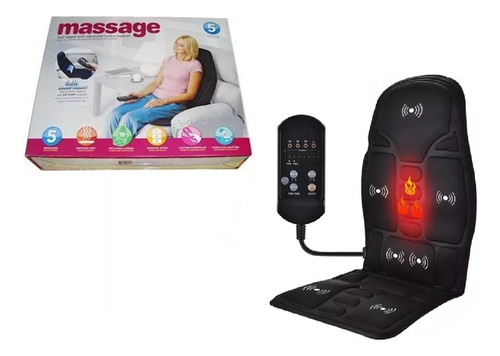 Asiento Massage 5 Portátil Auto Y Casa Masajeador + Control