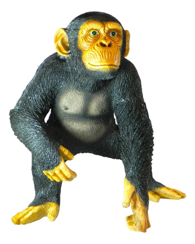 Simio Chimpance Chango Cesar Artesania De Resina 46x45cms