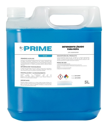 Detergente Liquido De Ropa 5 Lt - Prime