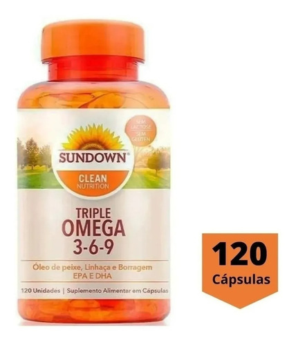 Triple Ômega 3-6-9 Sundown Natural 120 Capsulas