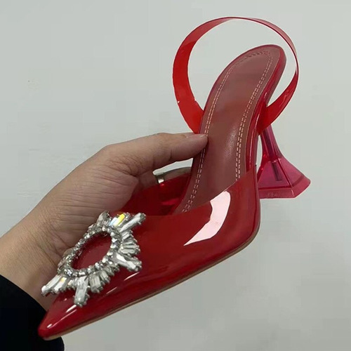 Zapatos De Lujo Para Mujer Hoes Con Punta Puntiaguda Y Estam