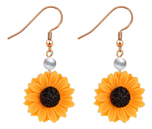 Pendientes De Perla Girasol De La Moda Par B08hk6y6hc_130324