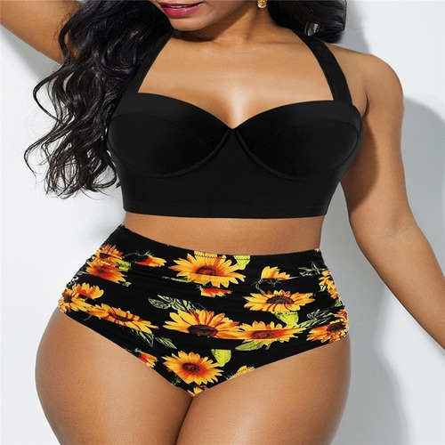 Conjunto De Biquini Femenino Roupa De Banho Talla Grande [u]