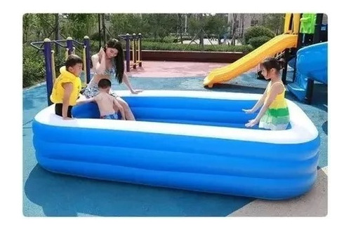 Piscina Inflable Rectangular Niños Verano Diversión 2 Metros