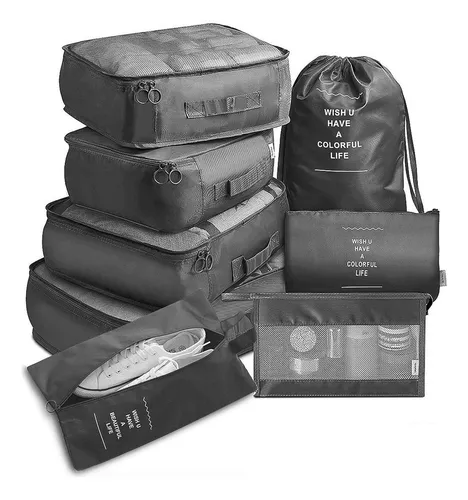 Organizador De Equipaje Kit Viajero X 6 Unid Bolsas Viaje GENERICO