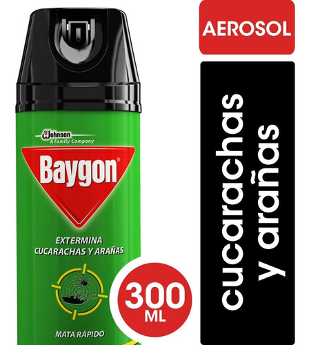 Baygon Extermina Cucarachas Y Arañas Verde Pack X3unidades