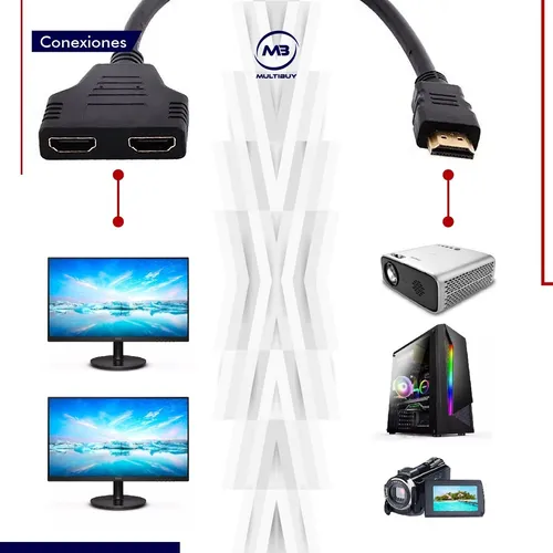 CABLE SPLIT HDMI 1 MACHO 2 HDMI HEMBRAS SPLITTER - Novatec Informática